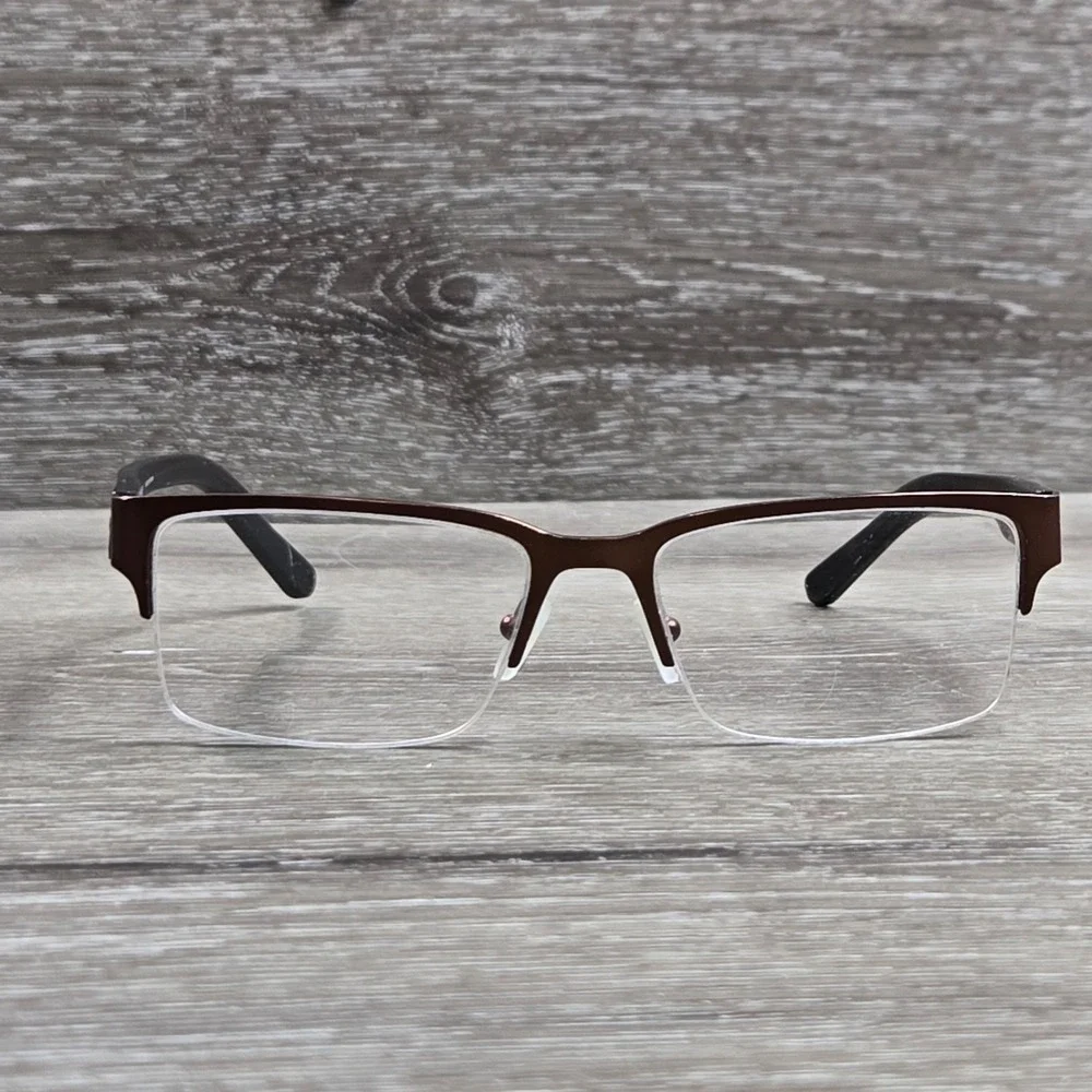 Armani Exchange AX1014 6058 Half Rim Eyeglass Frames Only Brown 53-17-145